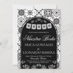 Talavera Spanische Hochzeit Papierschnitzel Einladung
