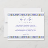 Talavera Spanish Mexican Wedding Foto Vielen Dank Dankeskarte (Vorderseite)