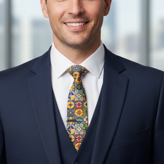 Talavera Spanish Mexico Farbige Fliesen Krawatte