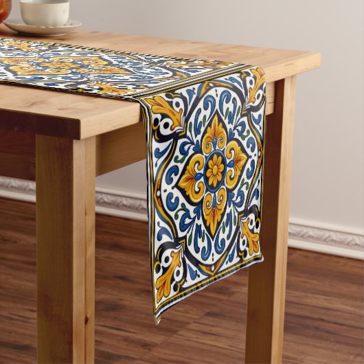 Talavera Spanish Tile Kurzer Tischläufer (Beispiel)