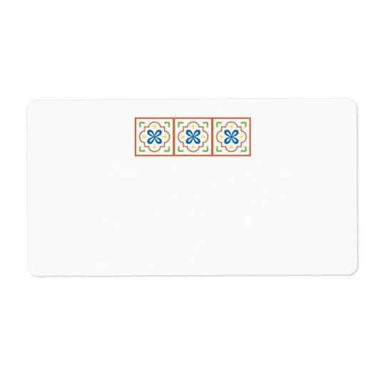 Talavera Spanish Tile Mailing Labels (Vorne)