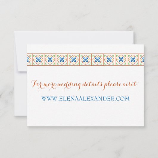 Talavera Spanish Tile Website Card (Vorderseite)
