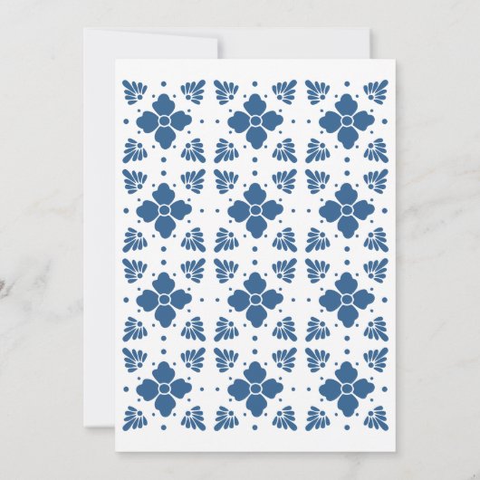 Talavera Style mexikanische Probe Dinner Einladung (Rückseite)