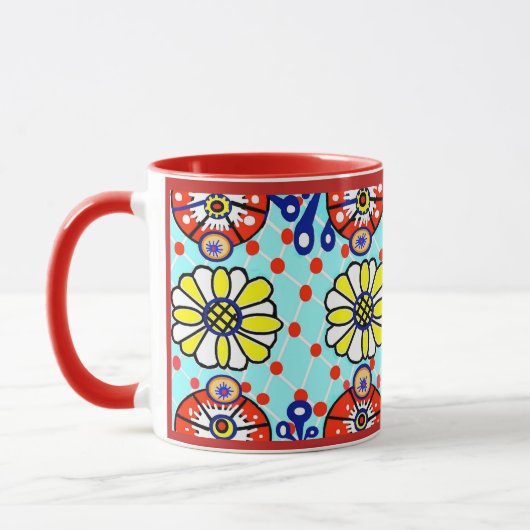 Talavera Tasse - Cinco de Mayo - Blume (Links)