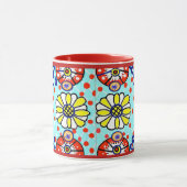 Talavera Tasse - Cinco de Mayo - Blume (Zentrum)
