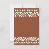 Talavera terracotta boho arch Mexikanische Hochzei RSVP Karte (Rückseite)
