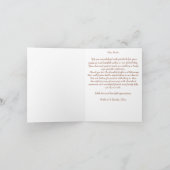 Talavera terracotta boho mexikanische Hochzeit Dankeskarte (Innenseite)