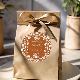 Talavera terracotta Mexikanische Gastgeschenk Hoch Runder Aufkleber