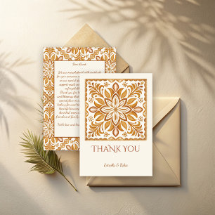 Talavera terracotta Vintag mexikanische Hochzeit Dankeskarte