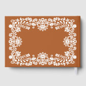 Talavera terracotta vintage Mexican wedding Gästebuch (Rückseite)