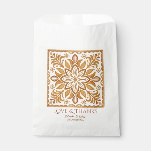 Talavera terracotta Vintage mexikanische Gastgesch Geschenktütchen (Vorderseite)