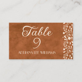 Talavera Terracotta Wedding Place Card Platzkarte