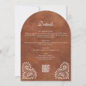 Talavera Terrakotta Fiesta QR-Code Hochzeit Einladung (Rückseite)