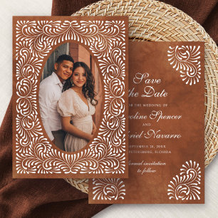 Talavera Terrakotta Mexikanische Hochzeit Save The Date