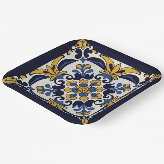 Talavera Tile Cinco Pappteller (Gewinkelt)