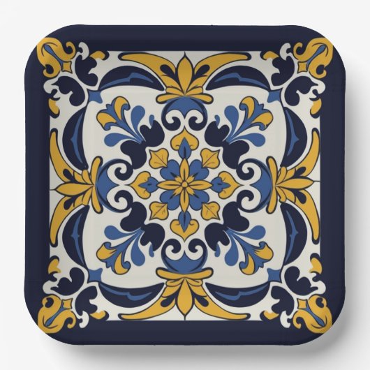 Talavera Tile Cinco Pappteller (Vorderseite)