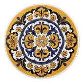 Talavera Tile Cuatro Keramikknauf (Vorderseite)