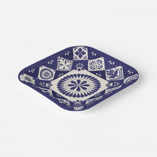 Talavera Tile Dos Pappteller (Gewinkelt)