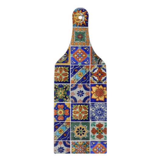 Talavera Tile Image Southwest Glass Paddle Schneidebrett (Vorderseite)