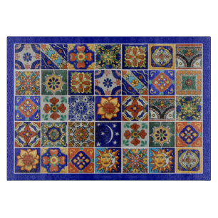 Talavera Tile Image Southwest Style Glass Cutting  Schneidebrett