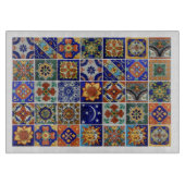 Talavera Tile Image Southwest Style Glass Schneidebrett (Vorderseite)