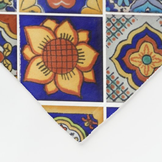 Talavera Tile Image Südwest Style Cudly Soft Fleecedecke (Ecke)