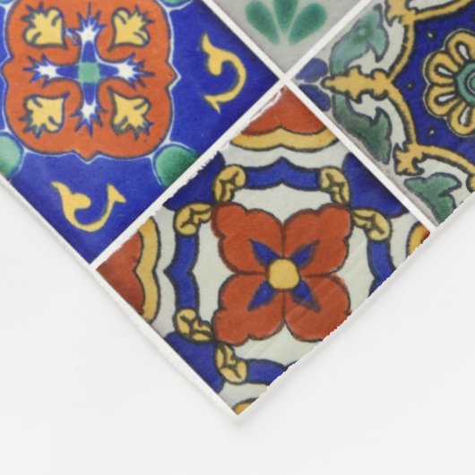 Talavera Tile Image Südwest Style einfach weich Fleecedecke (Ecke)