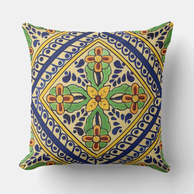 Talavera Tile Kissen (Vorderseite)