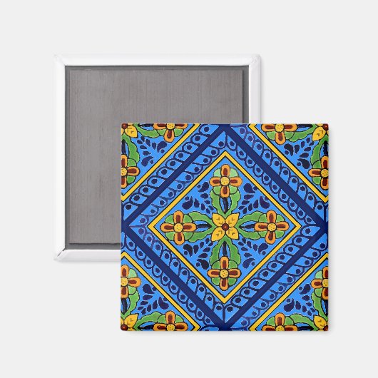 Talavera Tile Magnet (Vorderseite/Rückseite)