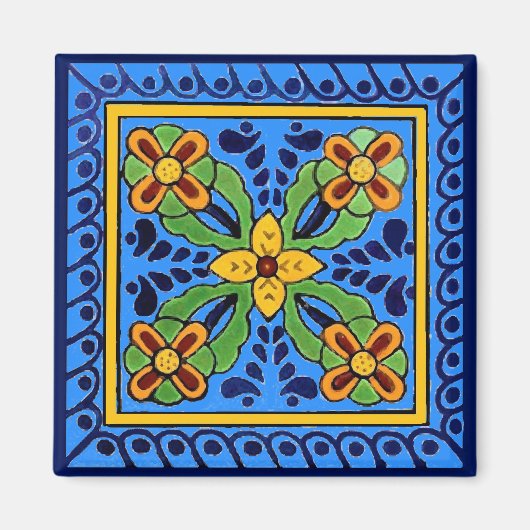 Talavera Tile Magnet (Vorne)