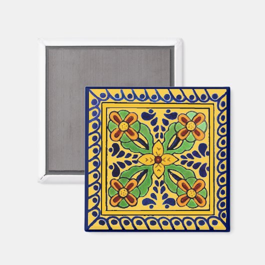 Talavera Tile Magnet (Vorderseite/Rückseite)