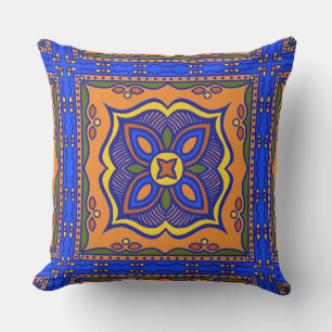 Talavera Tile Outdoor Pillow Kissen