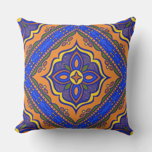 Talavera Tile Outdoor Pillow Kissen