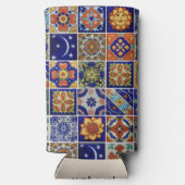 Talavera Tile Personalisieren Text im Südweststil Selters Dosenkühler (Rückseite)