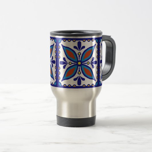 Talavera Tile Reisebecher (VorderseiteRechts)