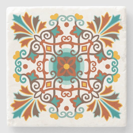 Talavera Tile Steinuntersetzer (Vorderseite)