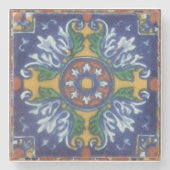 Talavera Tile Style Stone Untersetzer (Vorderseite)