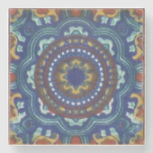 Talavera Tile Style Stone Untersetzer (Vorderseite)