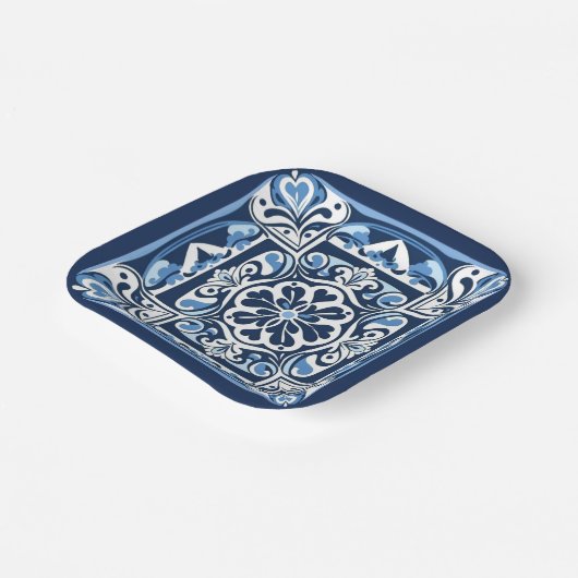 Talavera Tile Uno Pappteller (Gewinkelt)