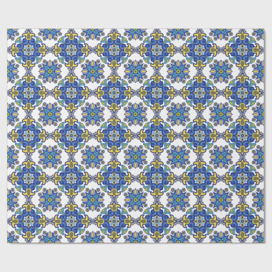 Talavera Tile Wrapping Paper Geschenkpapier (Flach)