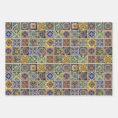Talavera Tiles Wrapping Paper Geschenkpapier Set (Vorderseite 3)