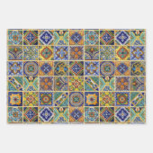 Talavera Tiles Wrapping Paper Geschenkpapier Set (Vorderseite 2)