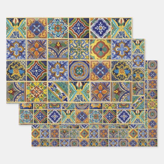 Talavera Tiles Wrapping Paper Geschenkpapier Set (Set)