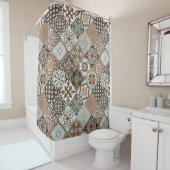 Talavera Tles Sage Grün Orange Braun Duschvorhang (Beispiel)