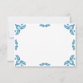 Talavera Turquoise Minimalist Spanish Wedding RSVP Karte (Rückseite)