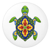 Talavera Turtle Keramik Drawer Knob Keramikknauf (Vorderseite)