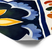 Talavera vintage Mexican wedding welcome sign Poster (Ecke)