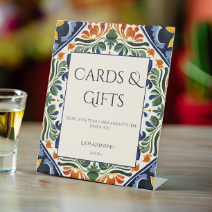 Talavera Vintage mexikanische Hochzeitsgeschenke Sockelschild