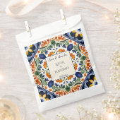 Talavera Vintages mexikanisches Hochzeitsmonogramm Geschenktütchen (Ausgeschnitten)
