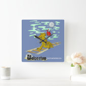 Talbot auf den Bahnen Quadratische Wanduhr (Zuhause)